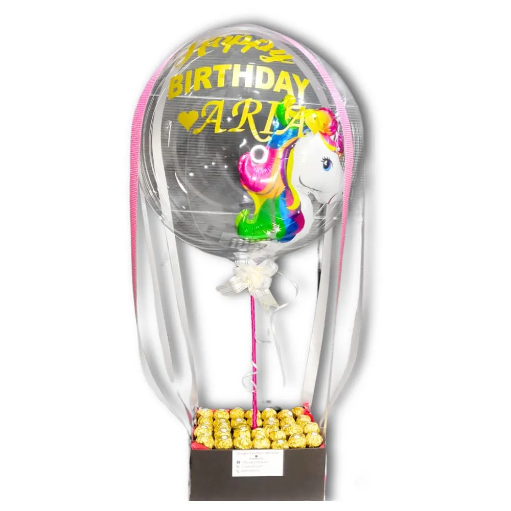 Bobo balloon chocolate hamper for birthday gifts Online